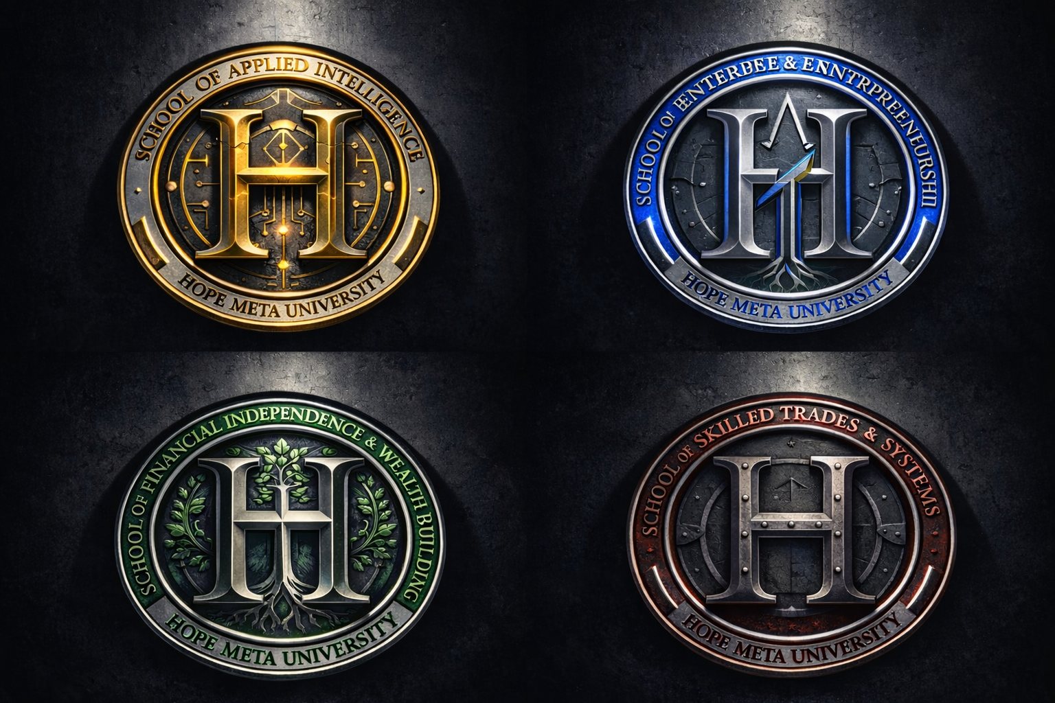 The four crests of Hope Meta University